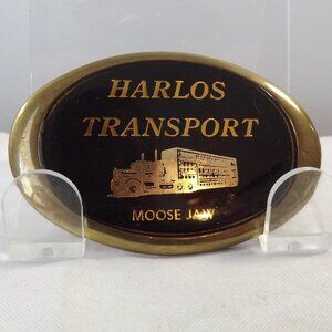 Harlos Transport Moose Jaw, SK Semi Truck Belt Buckle